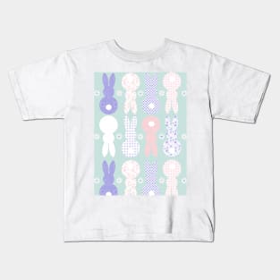 Easter Bunnies Pattern Kids T-Shirt